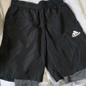 Adidas two in one shorts women